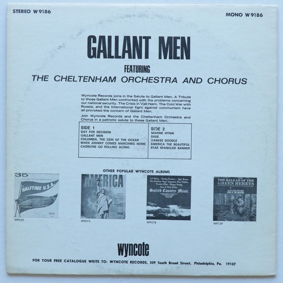 The Cheltenham Orchestra And Chorus – Gallant Men - Military 12" Vinyl LP W-9186 - Picture 2 of 10